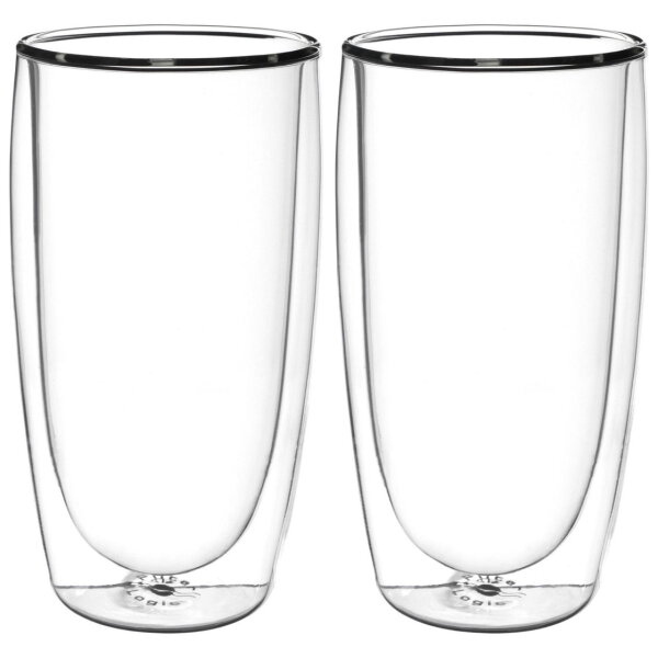 FilterLogic CFL-670B - 2er Set doppelwandige Gläser für Heiß- und Kaltgetränke