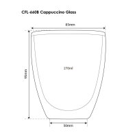 FilterLogic CFL-660B - 2er Set doppelwandige Cappuccino Gläser